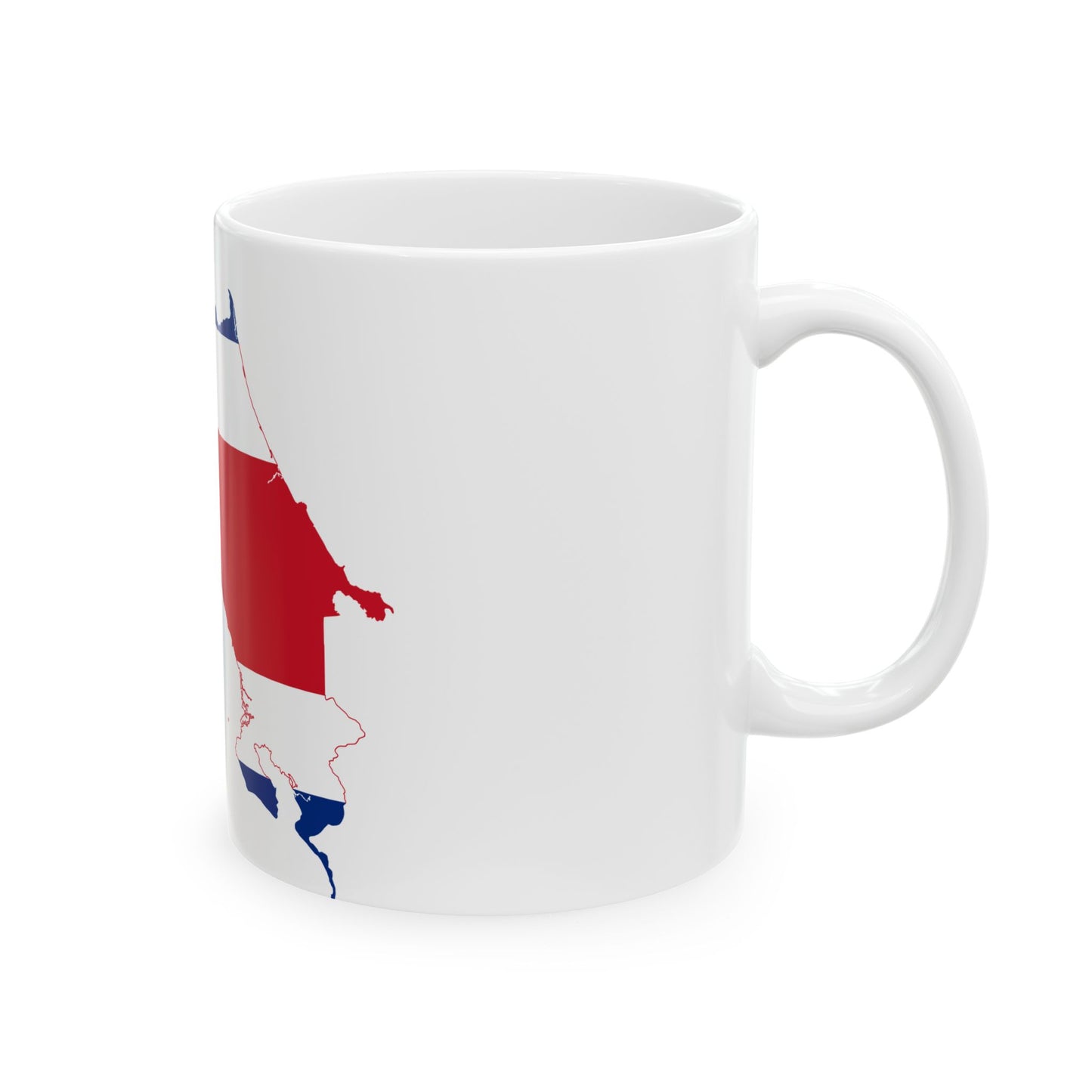 Map and flag of Costa Rica (Costa Rica) White Coffee Mug-Go Mug Yourself