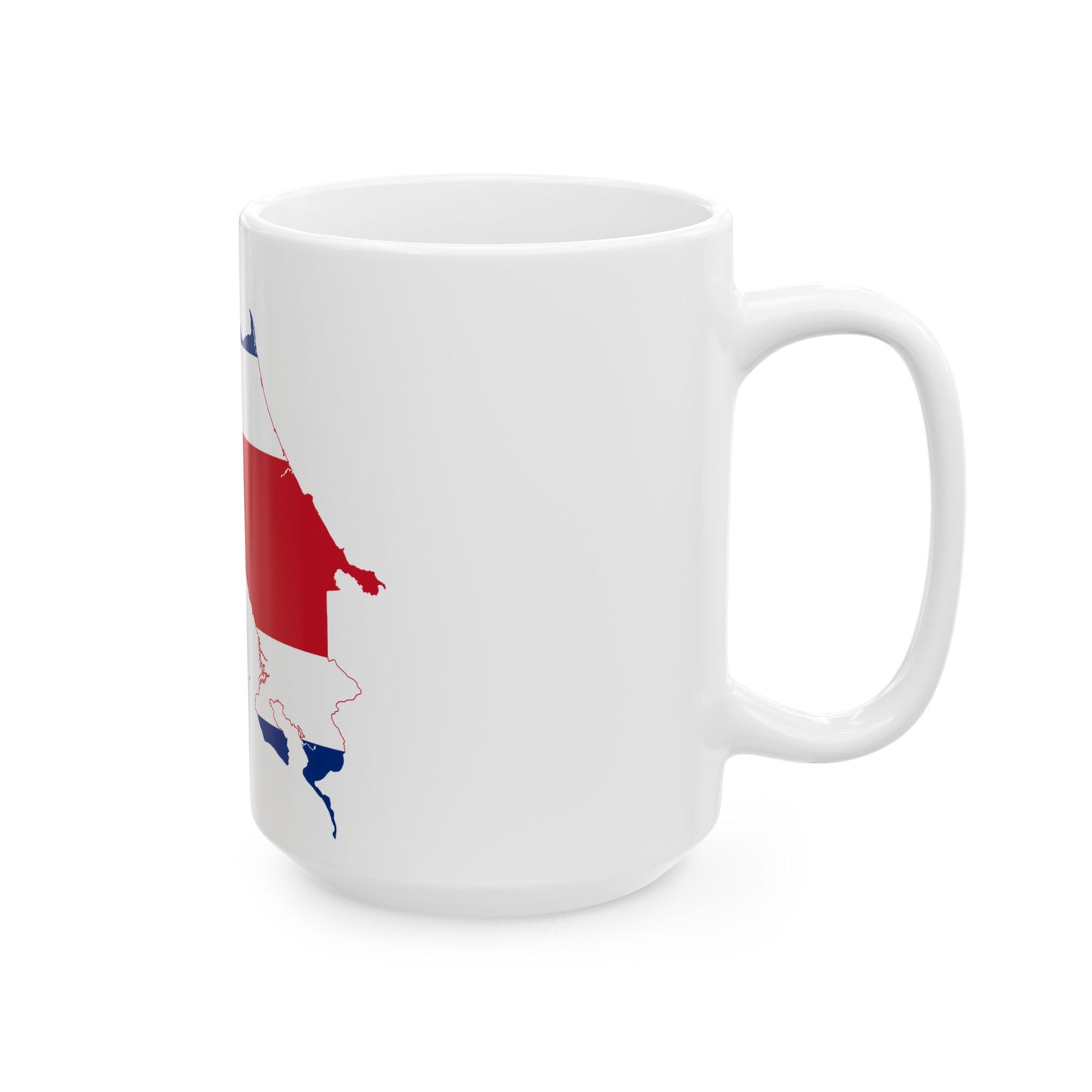 Map and flag of Costa Rica (Costa Rica) White Coffee Mug-Go Mug Yourself