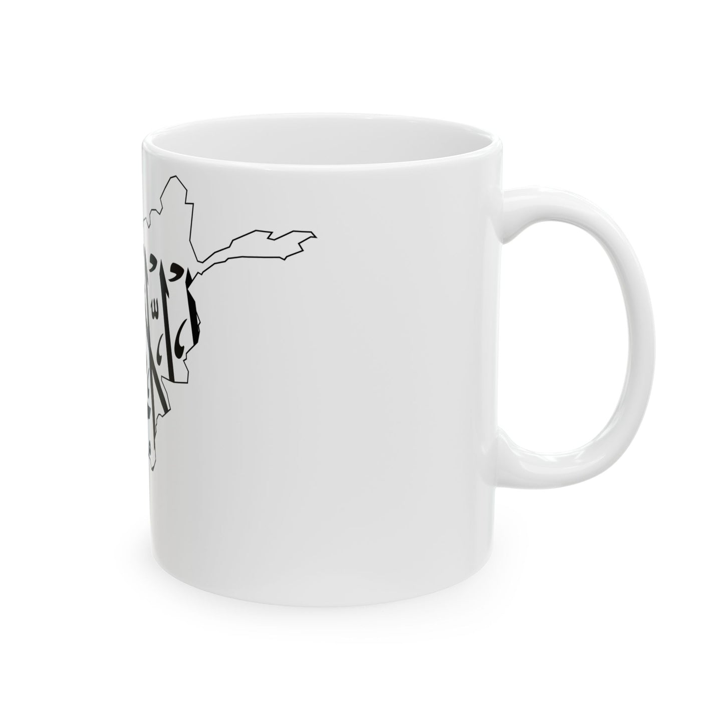 Map of Afghanistan with flag (Afghanistan) White Coffee Mug-Go Mug Yourself