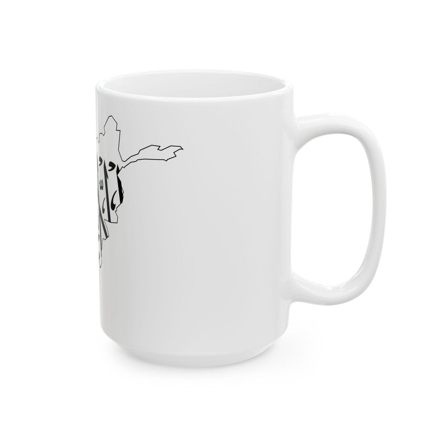 Map of Afghanistan with flag (Afghanistan) White Coffee Mug-Go Mug Yourself