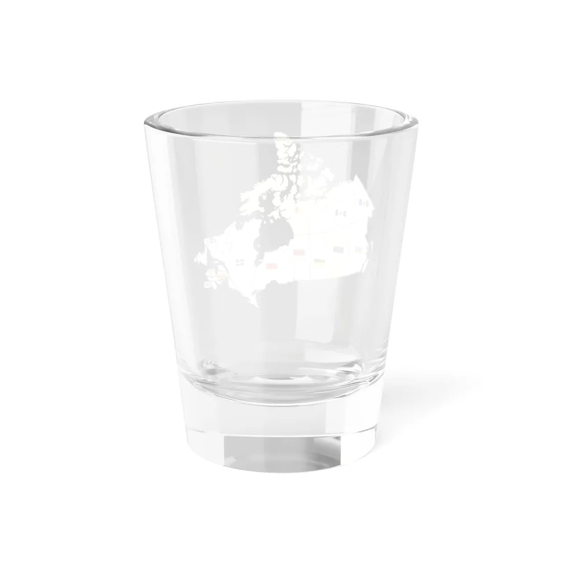 Map of Canada with flags (Canada) Shot Glass 1.5oz - Go Mug Yourself