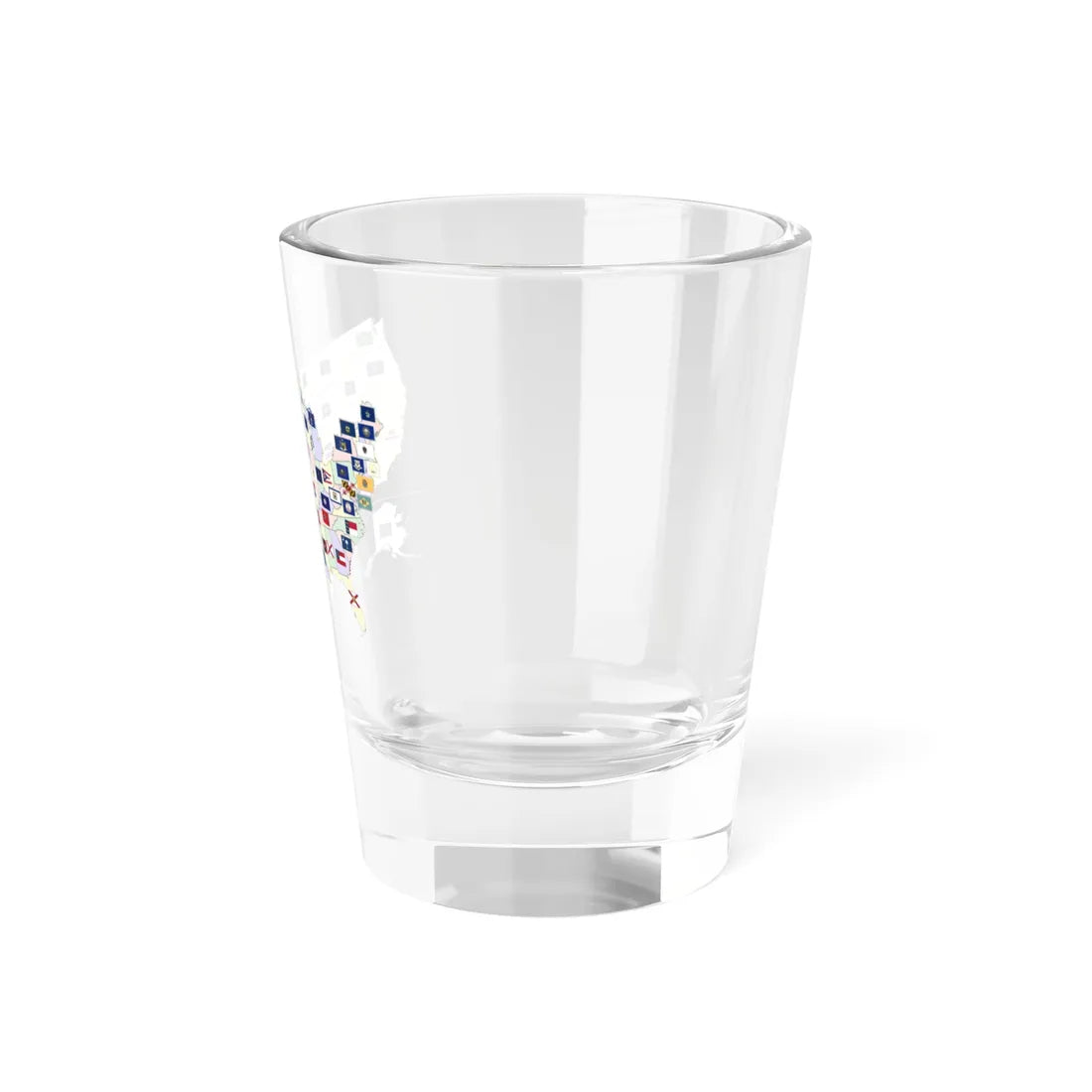 Map of the United States with flags (United States) Shot Glass 1.5oz - Go Mug Yourself
