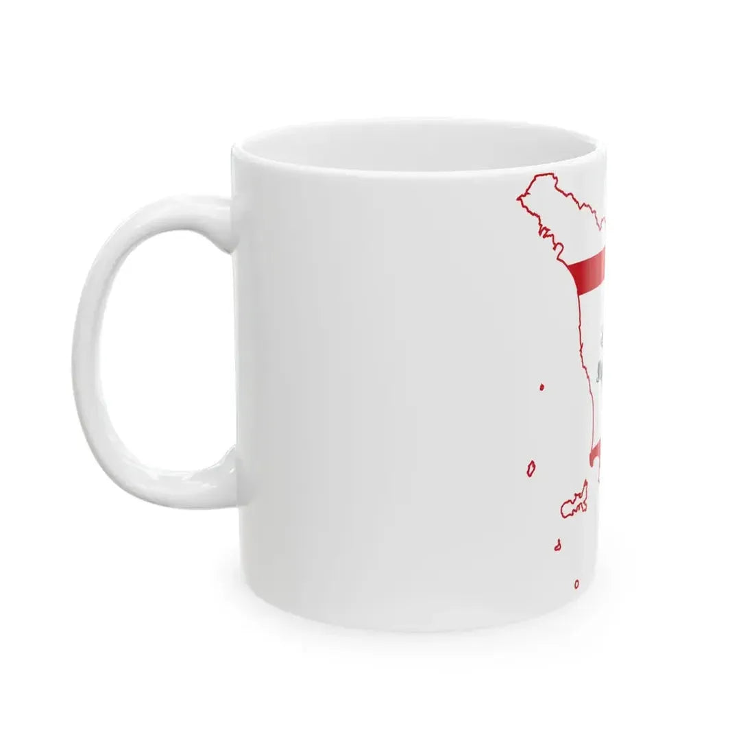 Map profile of Tuscany (Italy) White Coffee Mug - Go Mug Yourself