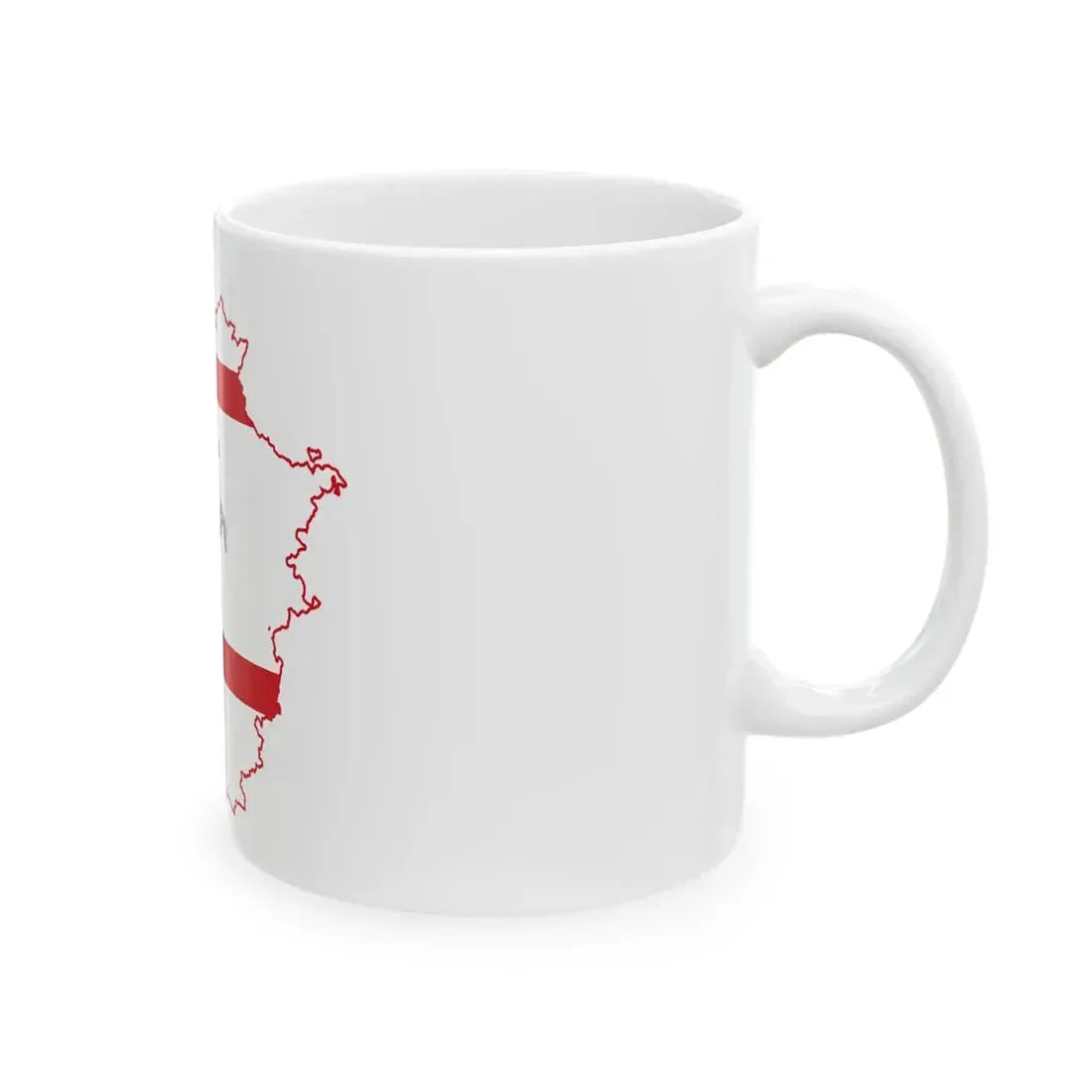 Map profile of Tuscany (Italy) White Coffee Mug - Go Mug Yourself