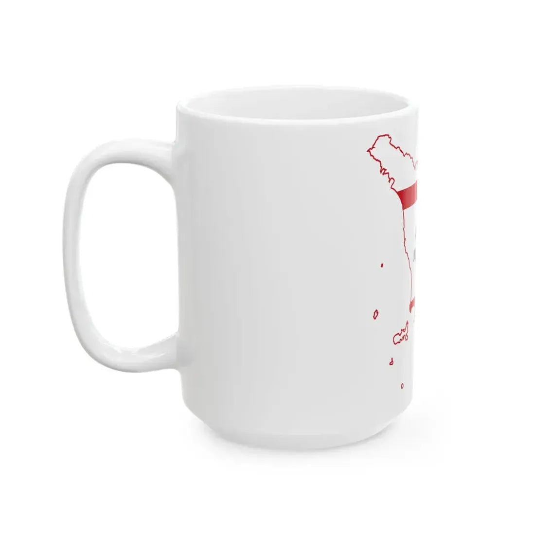 Map profile of Tuscany (Italy) White Coffee Mug - Go Mug Yourself