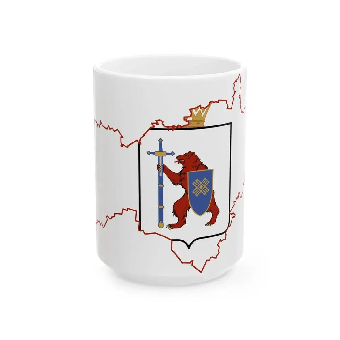 Mari-El-geo-stub (Russia) White Coffee Mug 15oz - Go Mug Yourself