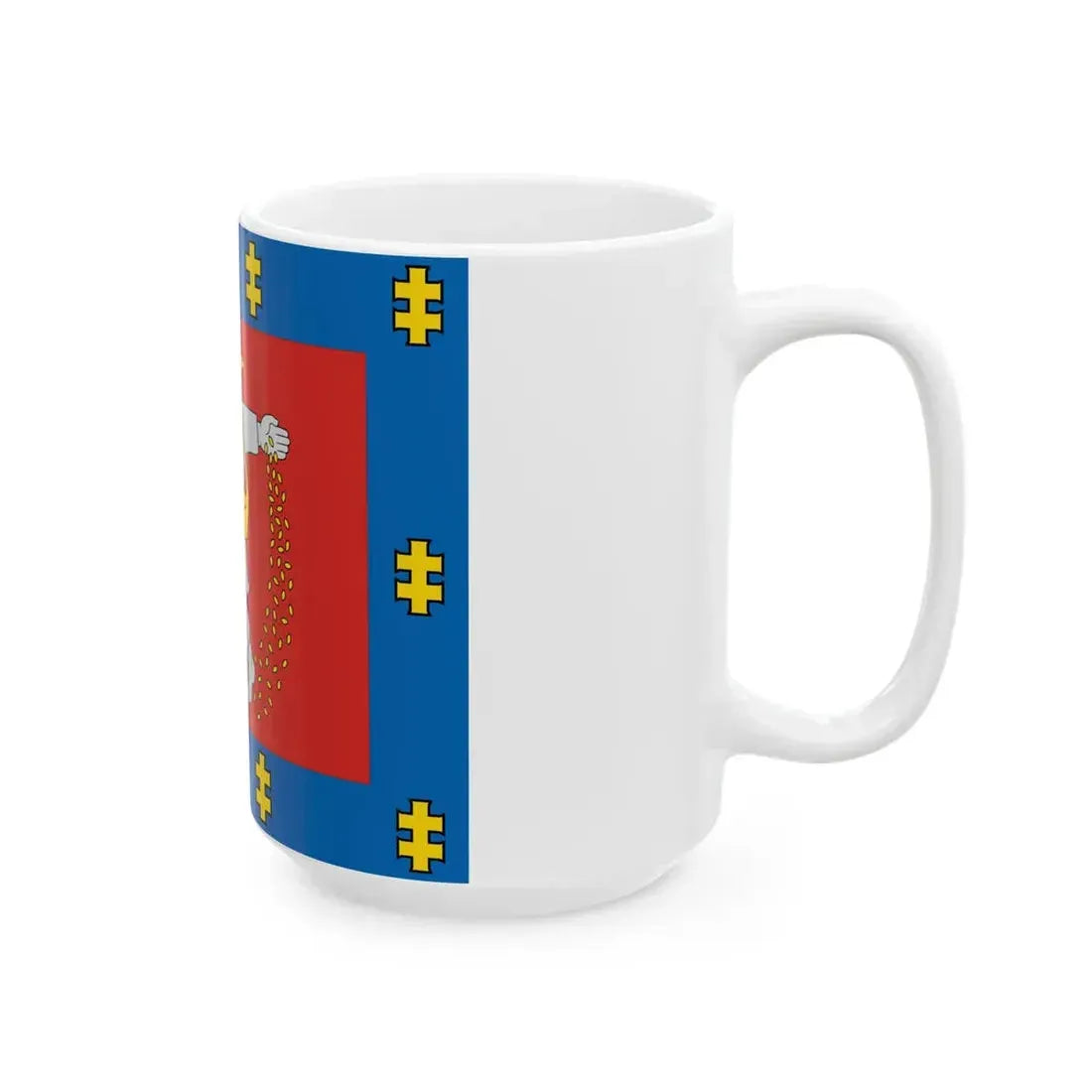 Marijampole County flag (Lithuania) White Coffee Mug - Go Mug Yourself