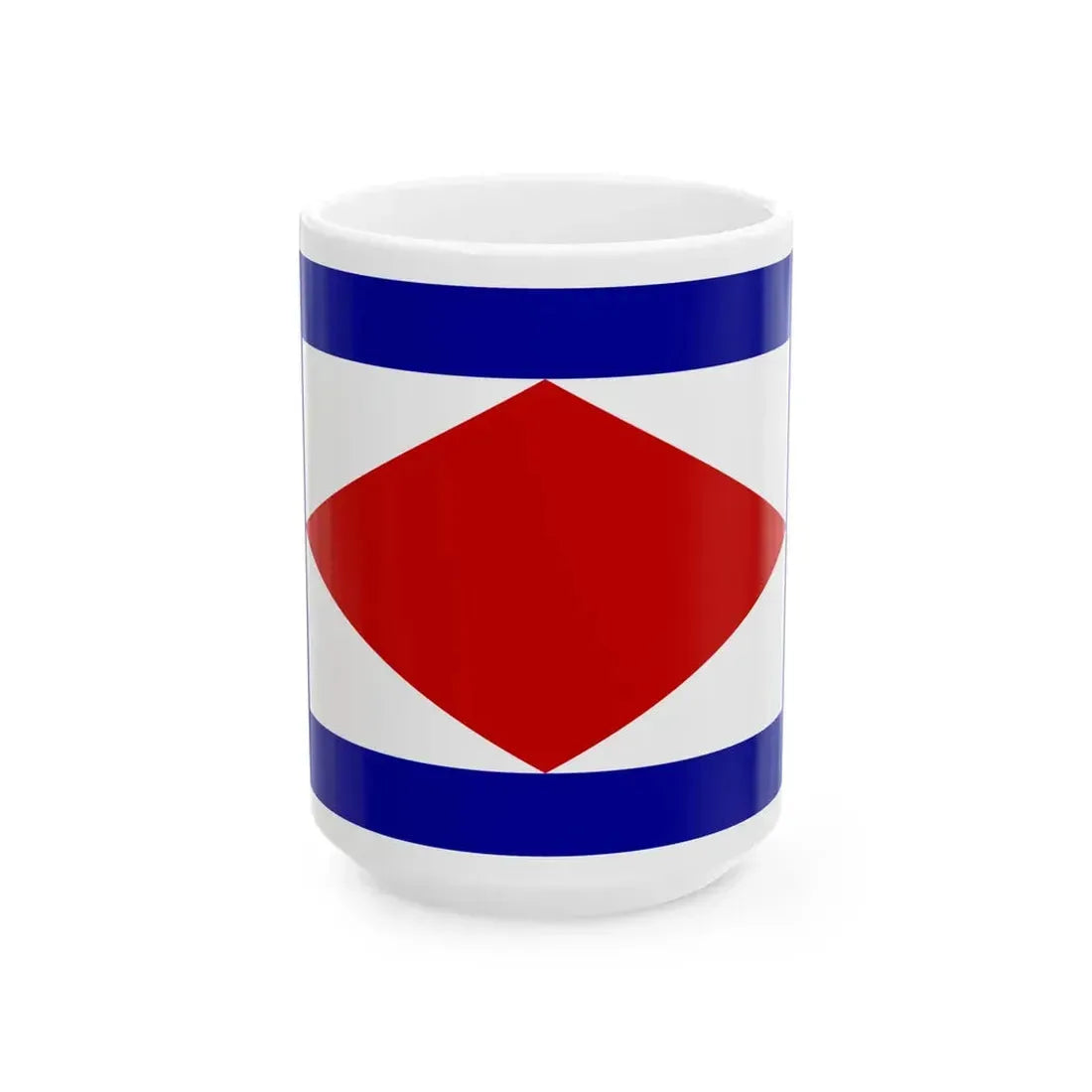 Maritime flag of the Republic of Lucca 1803-1805 (Italy) White Coffee Mug 15oz - Go Mug Yourself