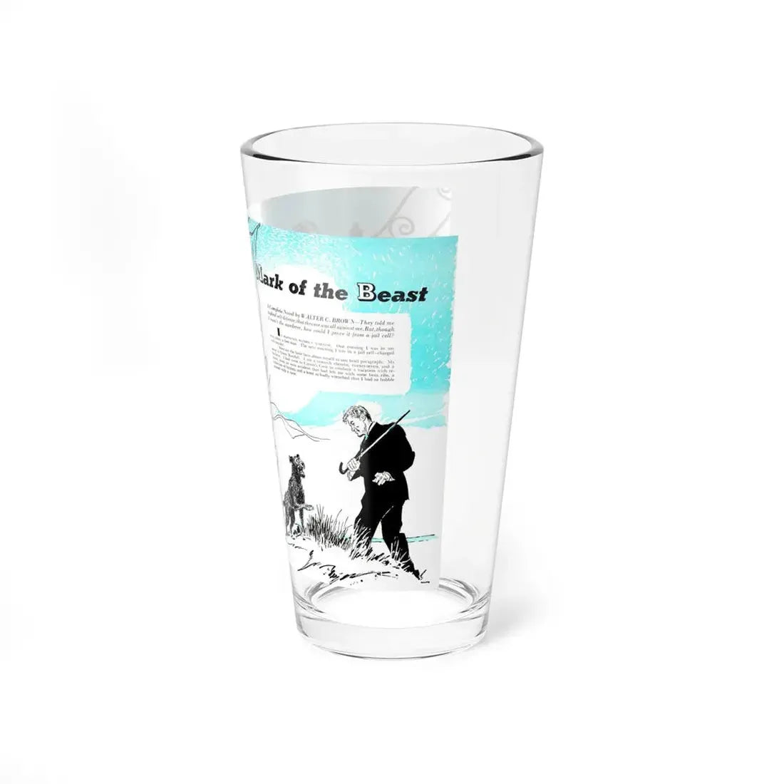 Mark of the East, Bluebook, March 1953 (Magazine Illustration) Pint Glass 16oz - Go Mug Yourself