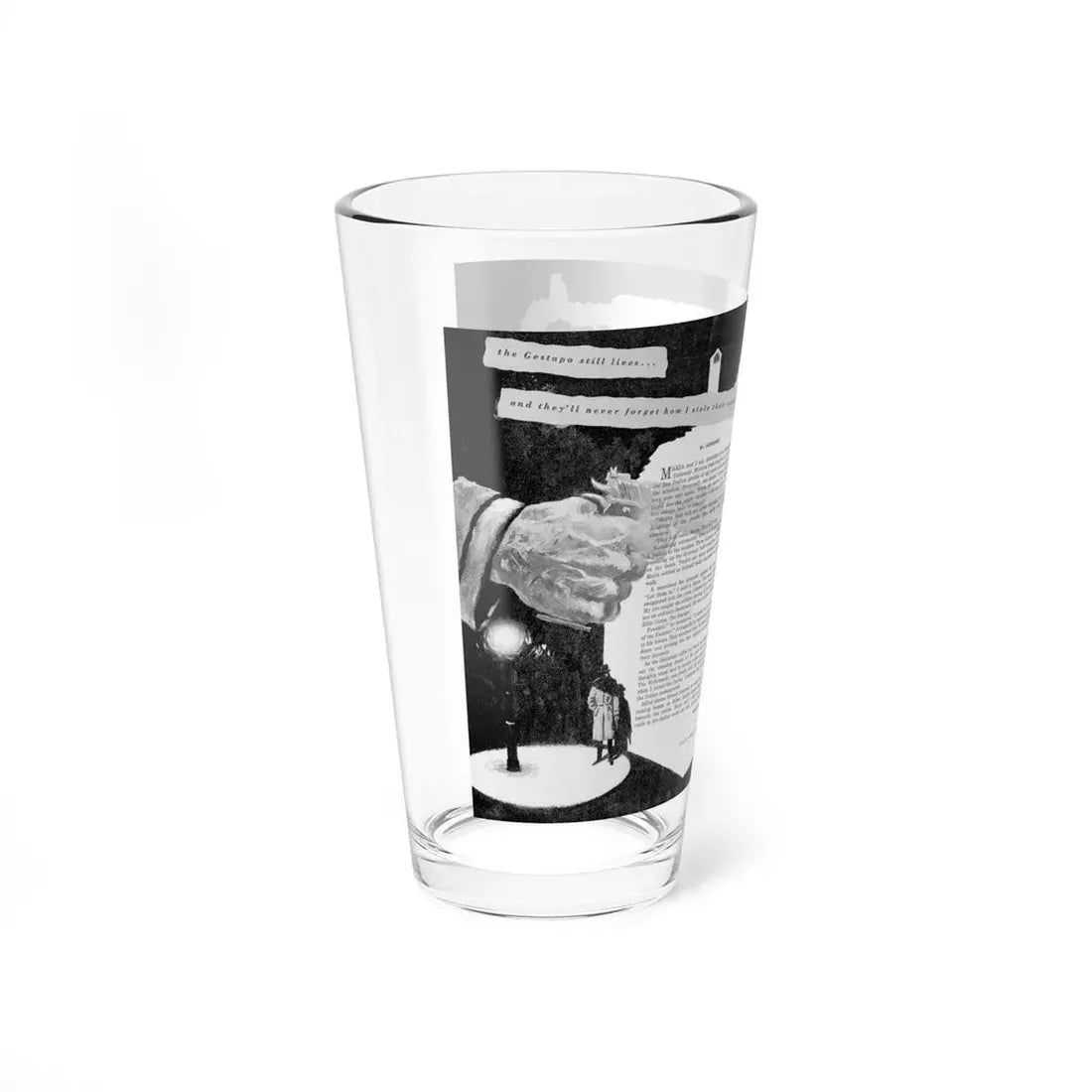 Marked For Death, True Woman's Adventures, May 1956 (Magazine Illustration) Pint Glass 16oz - Go Mug Yourself