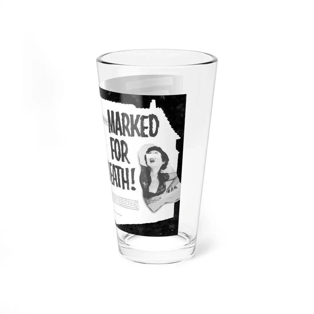 Marked For Death, True Woman's Adventures, May 1956 (Magazine Illustration) Pint Glass 16oz - Go Mug Yourself