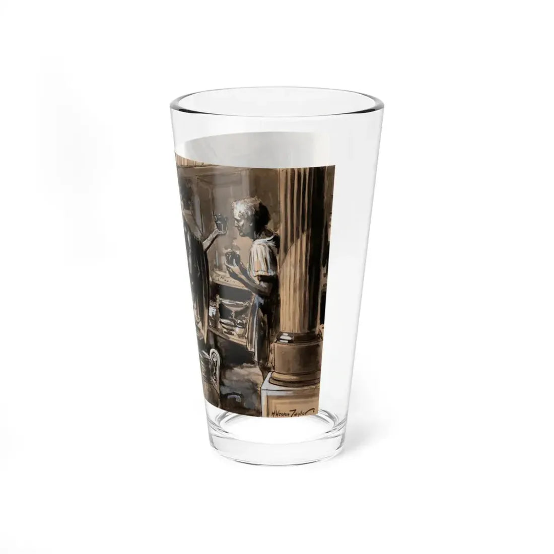 Market Deal (Magazine Illustration) Pint Glass 16oz - Go Mug Yourself