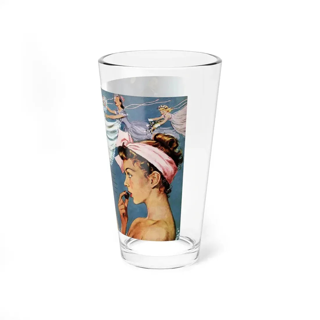 Marry Me a Million, Cosmopolitan, February 1949 (Magazine Illustration) Pint Glass 16oz - Go Mug Yourself