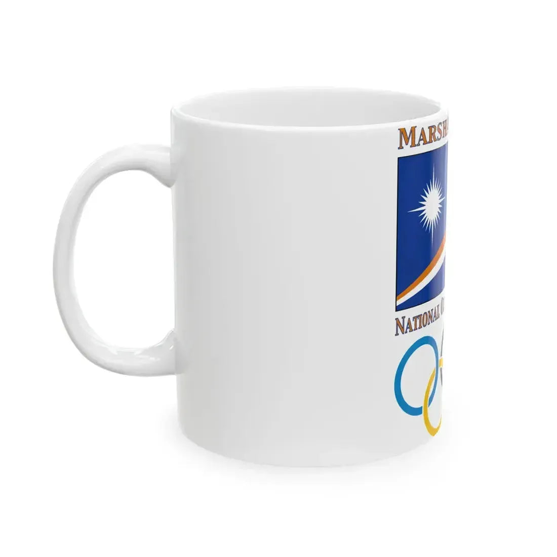 Marshall Islands National Olympic Committee logo (Marshall Islands) White Coffee Mug - Go Mug Yourself