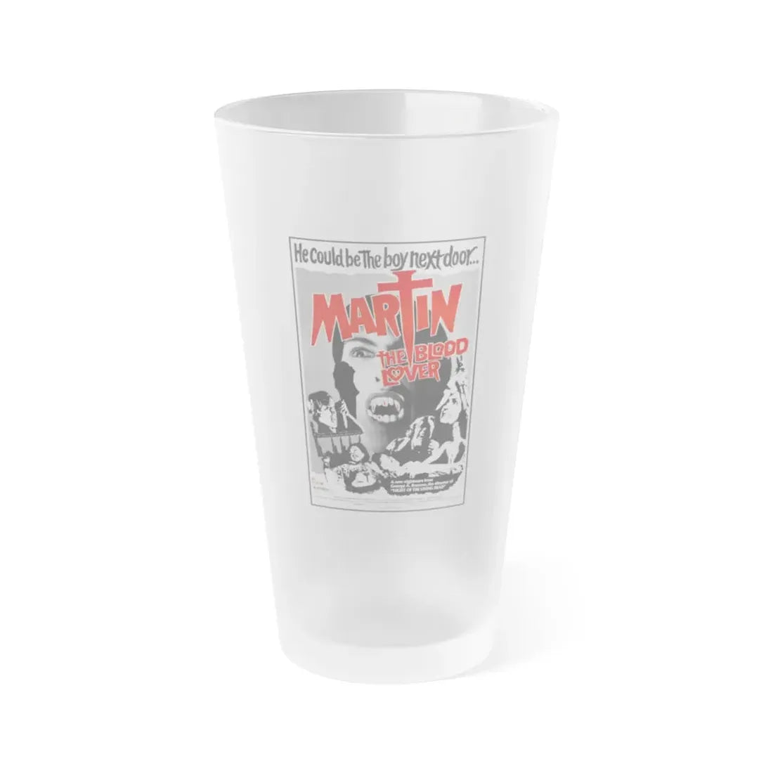 MARTIN 1977 Movie Poster - Frosted Pint Glass 16oz 16oz Frosted - Go Mug Yourself