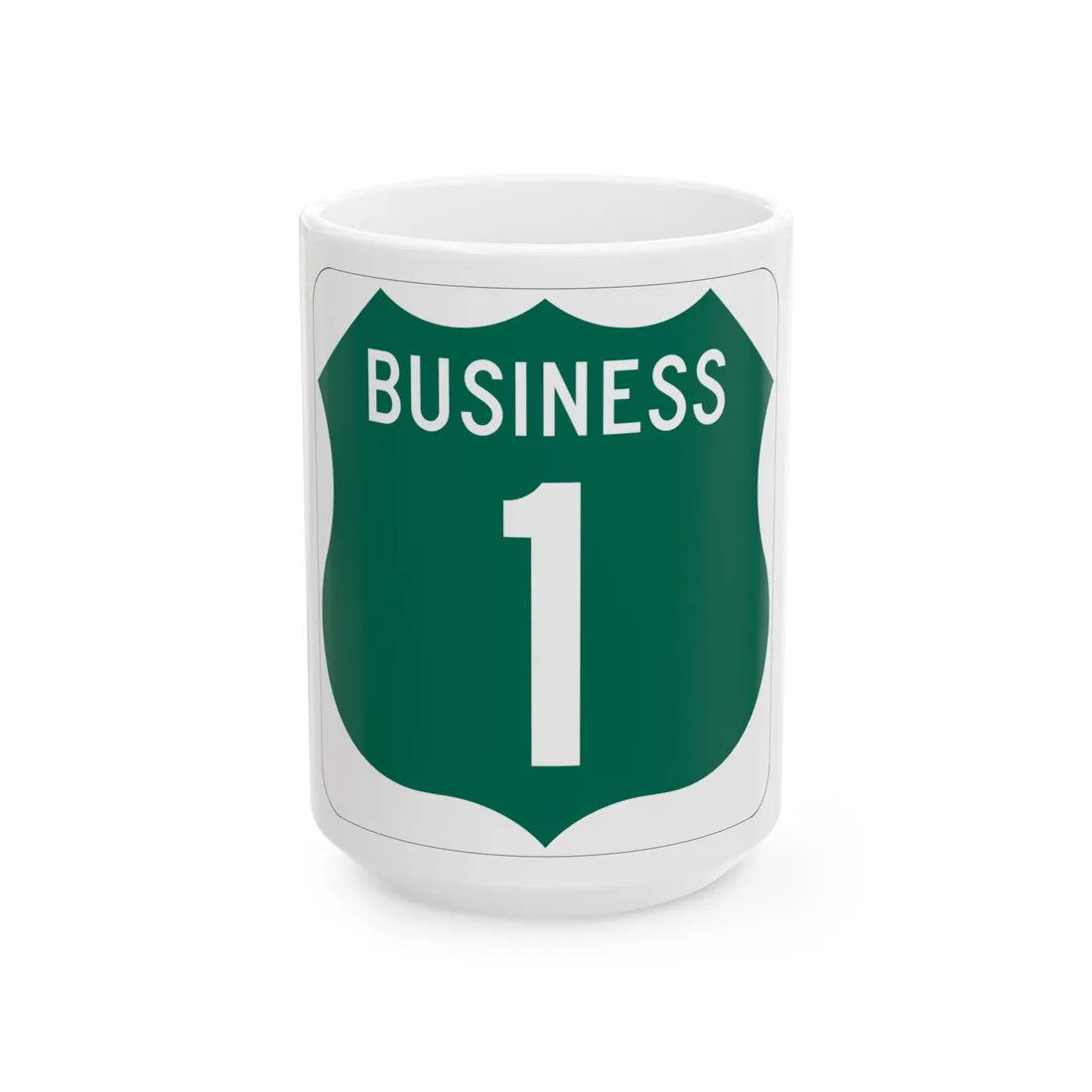 Maryland US business route template (Maryland) (Road Sign) White Coffee Mug 15oz - Go Mug Yourself