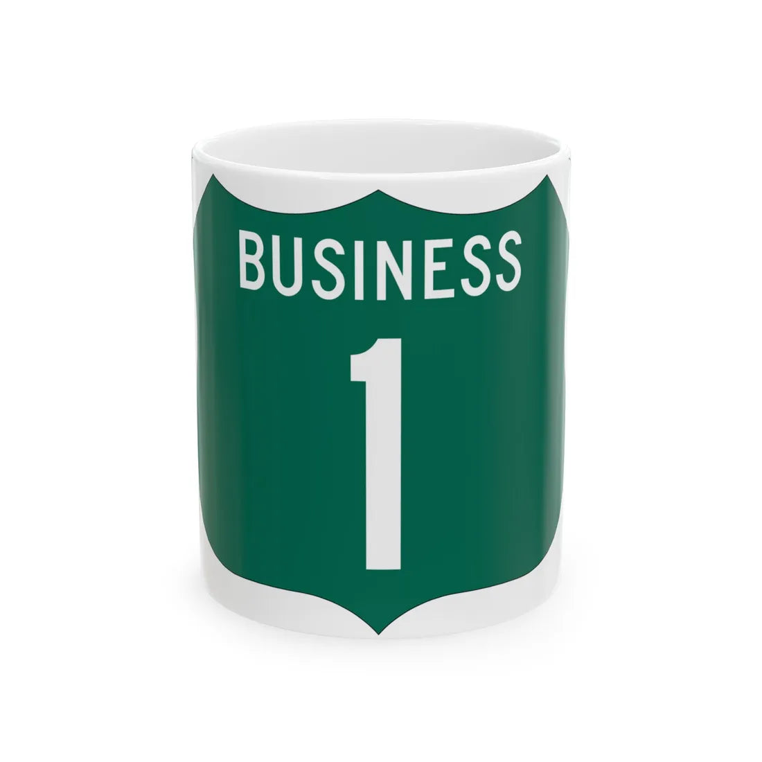 Maryland US business route template wide (Maryland) (Road Sign) White Coffee Mug 11oz - Go Mug Yourself