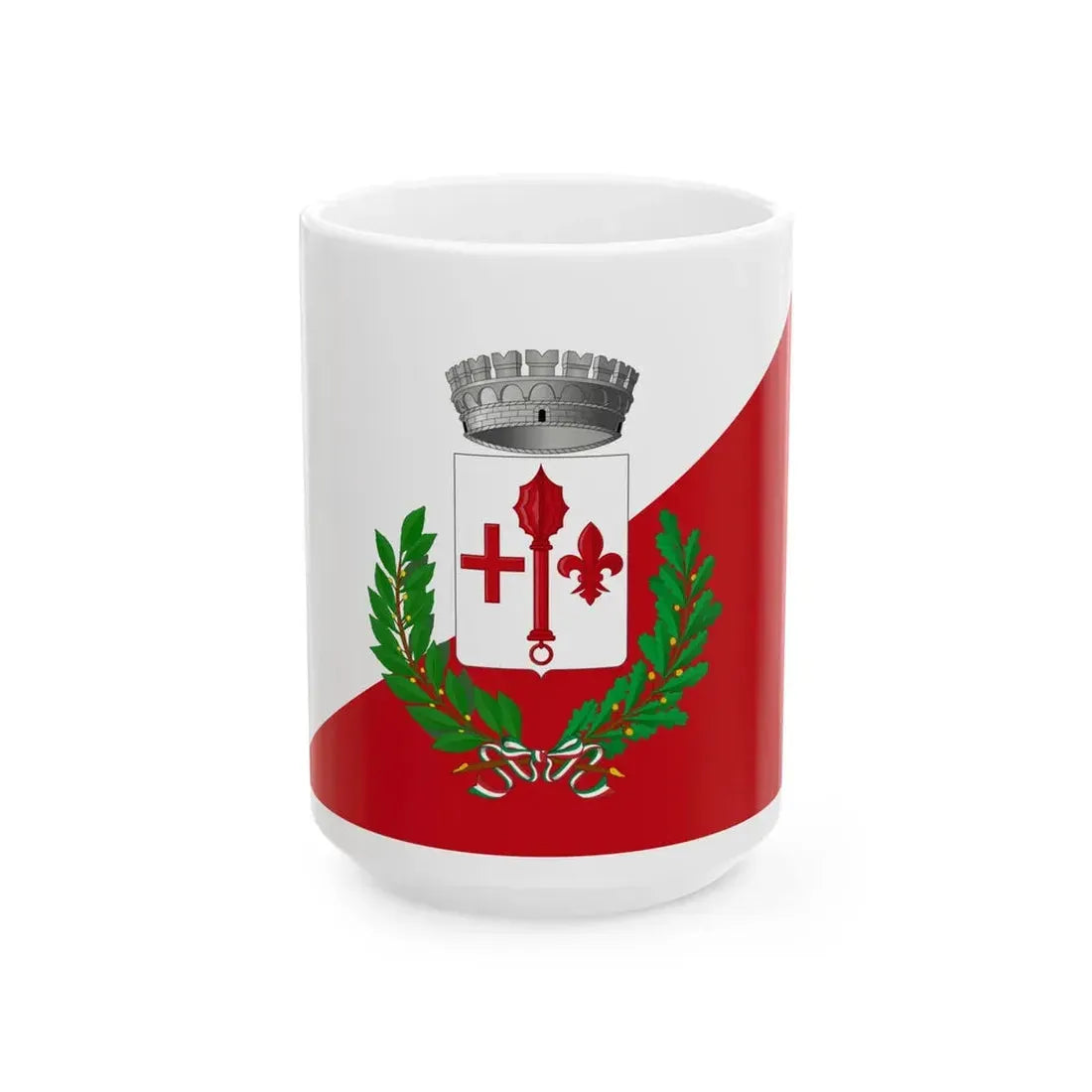 Massa e Cozzile-Bandiera (Italy) White Coffee Mug 15oz - Go Mug Yourself