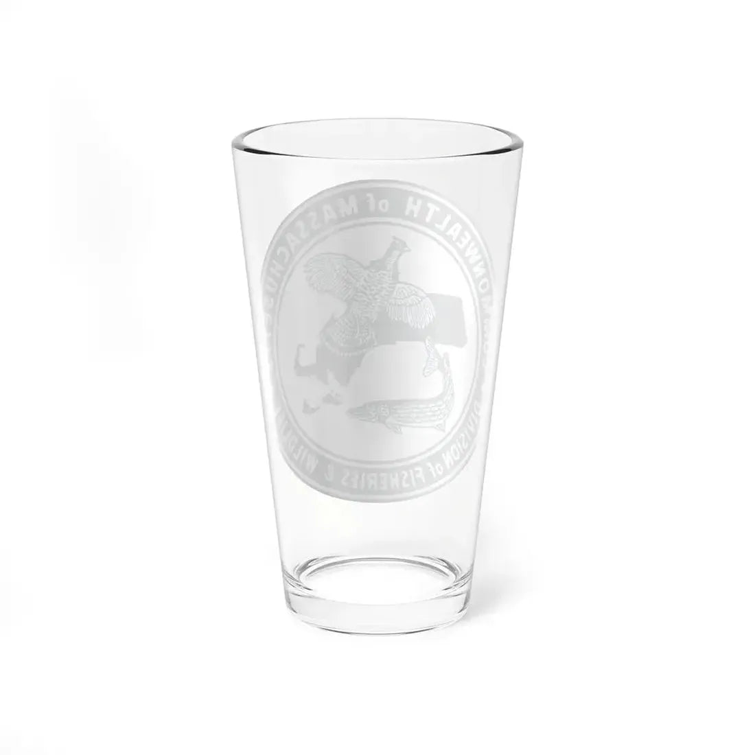 Massachusetts Fish and Wildlife - Pint Glass 16oz - Go Mug Yourself