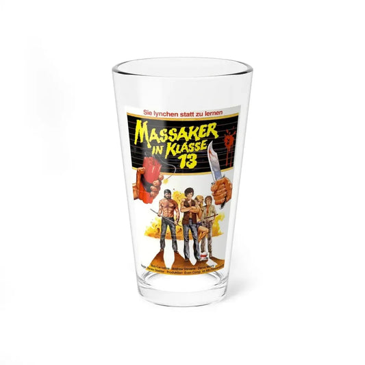 MASSACRE AT CENTRAL HIGH (GERMAN) 1976 Movie Poster - Pint Glass 16oz 16oz - Go Mug Yourself
