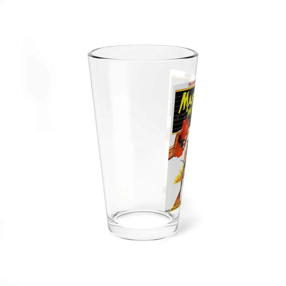MASSACRE AT CENTRAL HIGH (GERMAN) 1976 Movie Poster - Pint Glass 16oz - Go Mug Yourself
