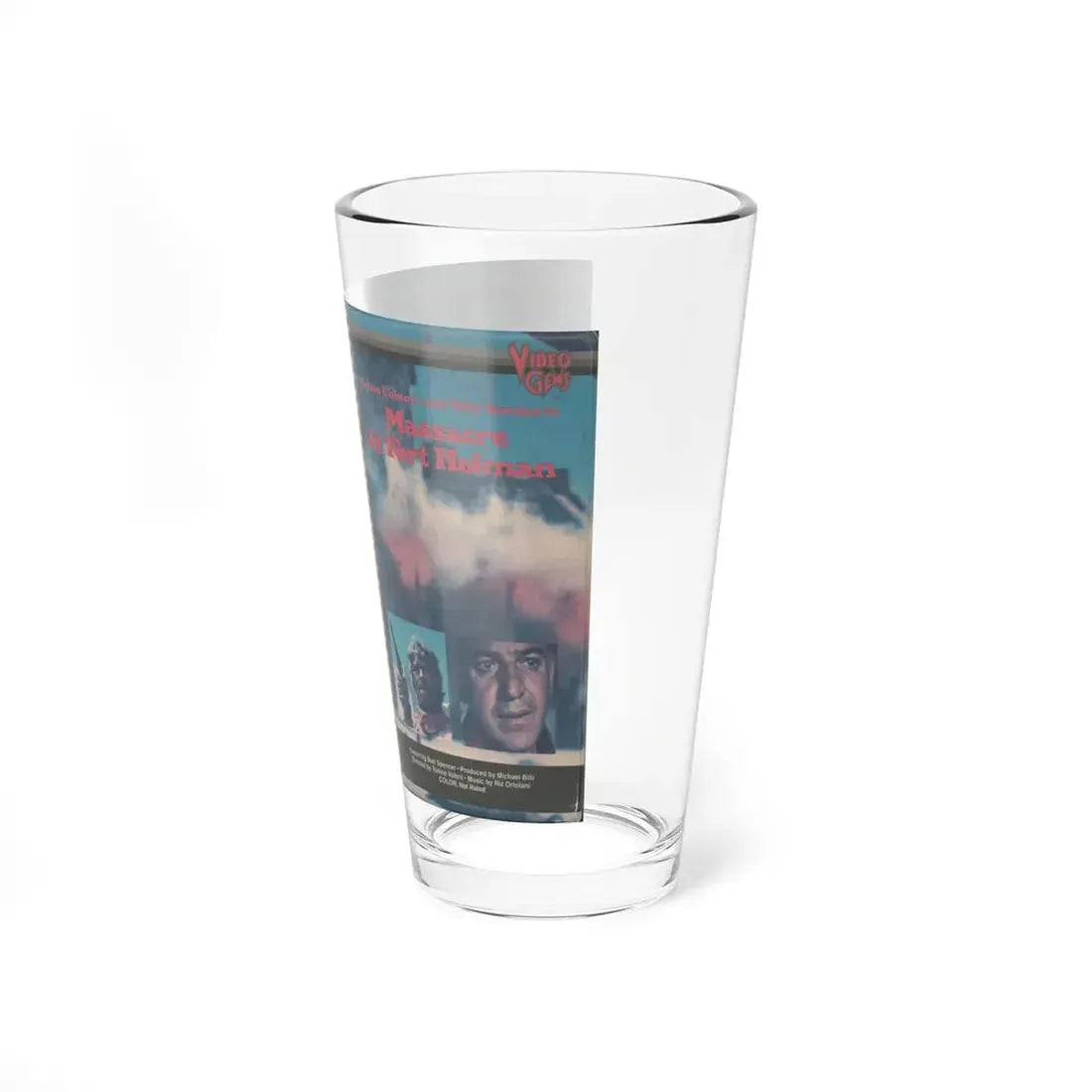 MASSACRE AT FORT HOLMAN (VHS COVER) Pint Glass 16oz - Go Mug Yourself