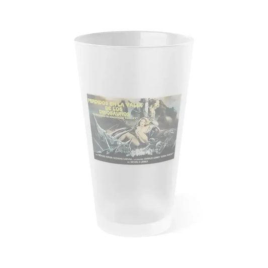 MASSACRE IN DINOSAUR VALLEY 1985 Movie Poster - Frosted Pint Glass 16oz 16oz Frosted - Go Mug Yourself