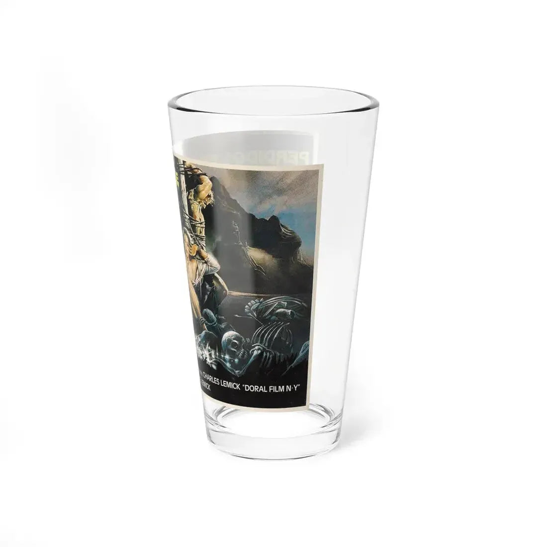MASSACRE IN DINOSAUR VALLEY 1985 Movie Poster - Pint Glass 16oz - Go Mug Yourself