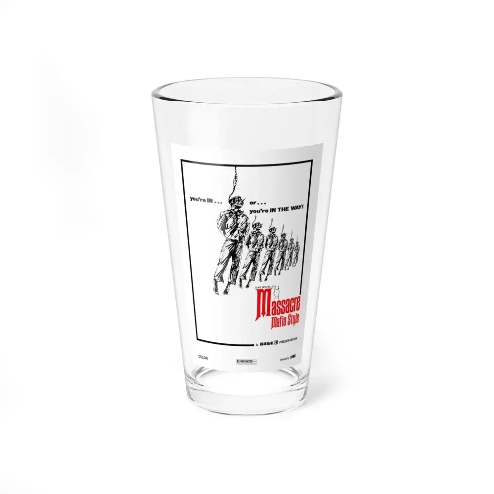 MASSACRE MAFIA STYLE 1974 Movie Poster - Pint Glass 16oz 16oz - Go Mug Yourself