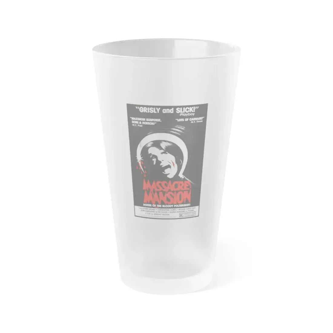 MASSACRE MANSION (THE NESTING) 1981 Movie Poster - Frosted Pint Glass 16oz 16oz Frosted - Go Mug Yourself