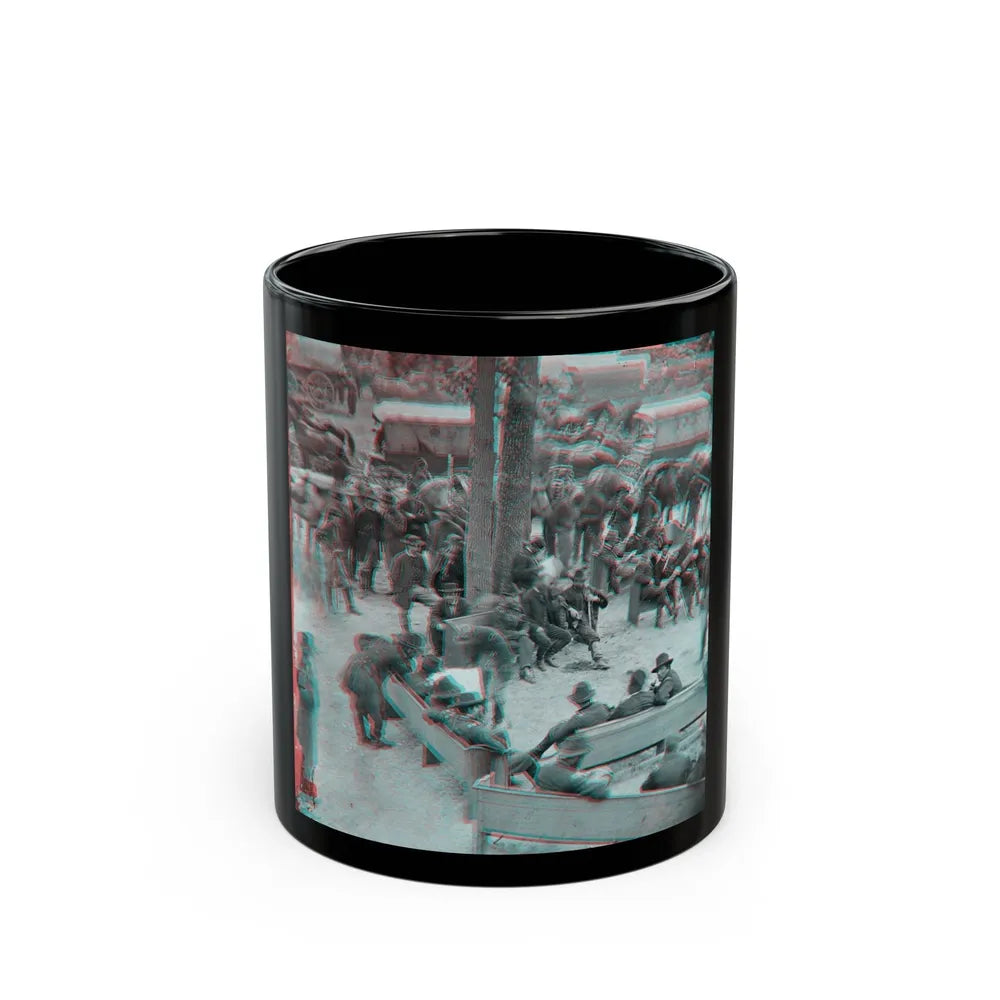 Massaponax Church, Va. Council Of War Gen. Ulysses S. Grant Examining Map Held By Gen. George G. Meade During The Civil War (U.S. Civil War) Black Coffee Mug-11oz-Go Mug Yourself