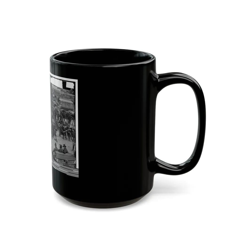 Massaponax Church, Va. Council Of War Gen. Ulysses S. Grant Examining Map Held By Gen. George G. Meade (U.S. Civil War) Black Coffee Mug-Go Mug Yourself