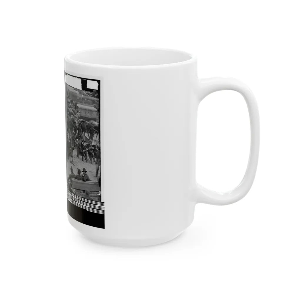 Massaponax Church, Va. Council Of War Gen. Ulysses S. Grant Examining Map Held By Gen. George G. Meade (U.S. Civil War) White Coffee Mug-Go Mug Yourself