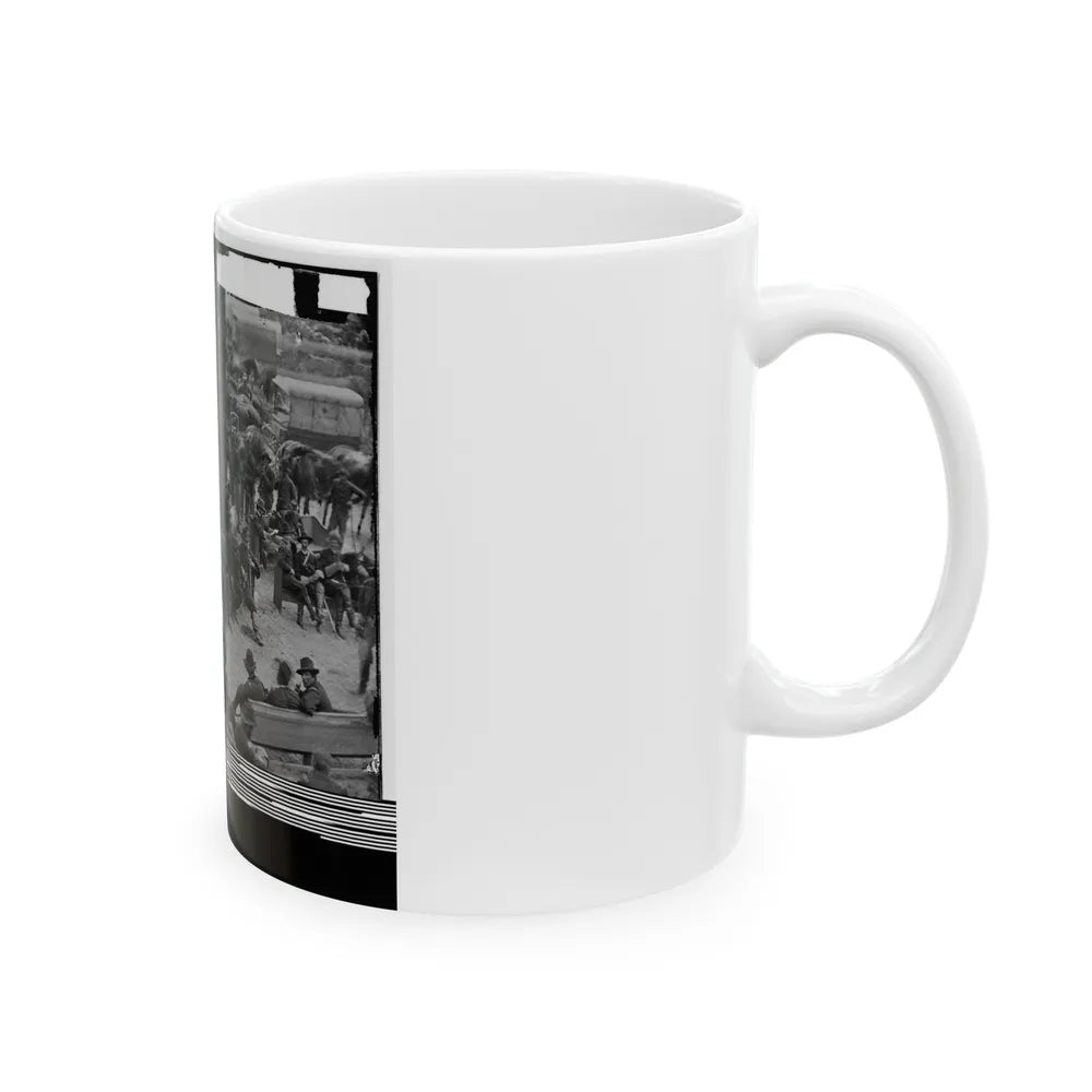 Massaponax Church, Va. Council Of War Gen. Ulysses S. Grant Examining Map Held By Gen. George G. Meade (U.S. Civil War) White Coffee Mug-Go Mug Yourself
