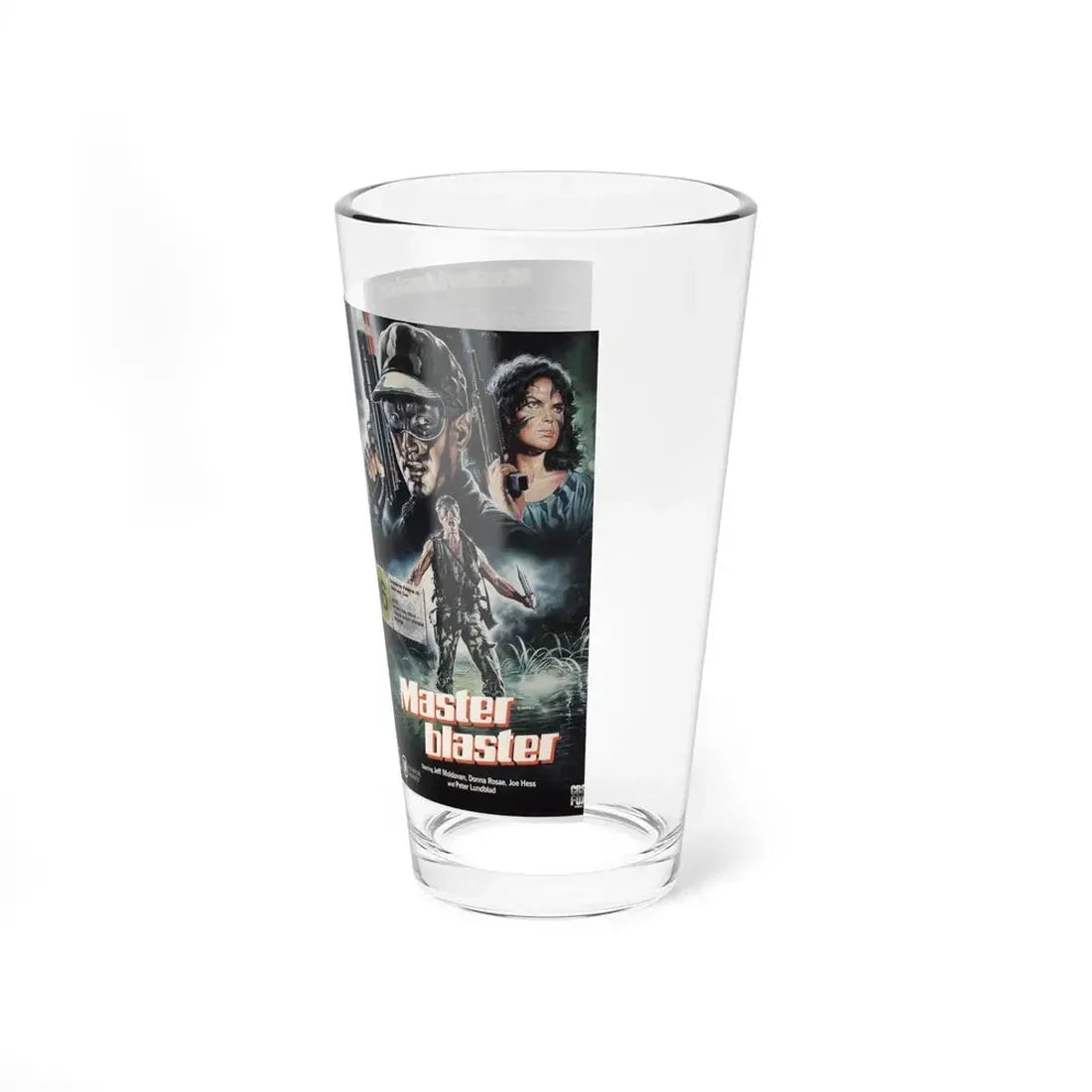 MASTER BLASTER ACTION (VHS COVER) Pint Glass 16oz - Go Mug Yourself