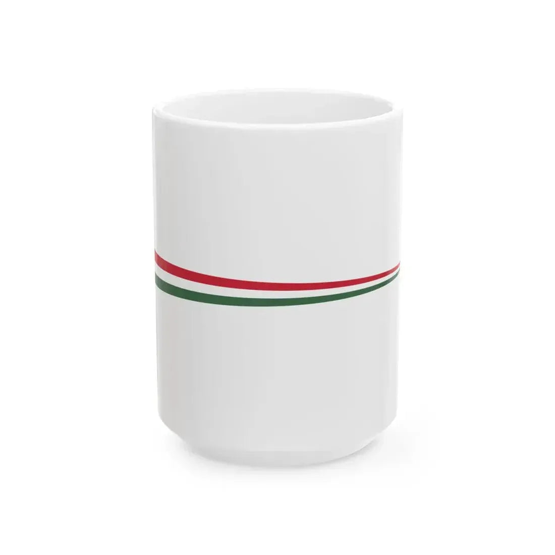 Masthead pennant of Hungary 1948-1991 (Hungary) White Coffee Mug 15oz - Go Mug Yourself