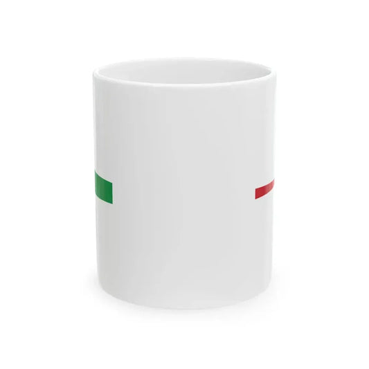 Masthead pennant of Italy 1946-1947 (Italy) White Coffee Mug 11oz - Go Mug Yourself