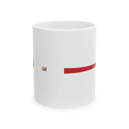 Masthead pennant of Italy (Italy) White Coffee Mug 11oz - Go Mug Yourself