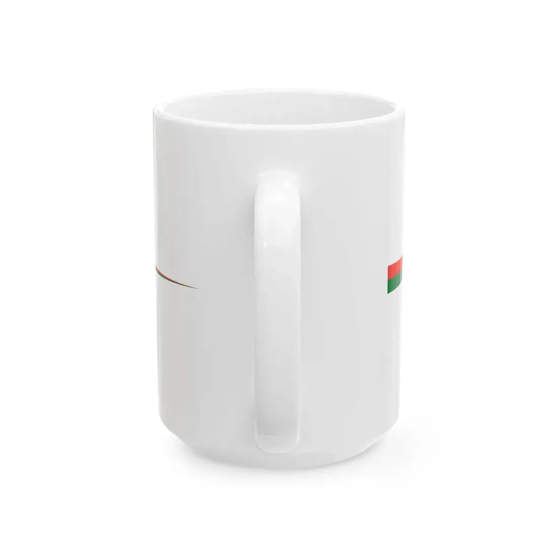 Masthead pennant of Madagascar (Madagascar) White Coffee Mug - Go Mug Yourself