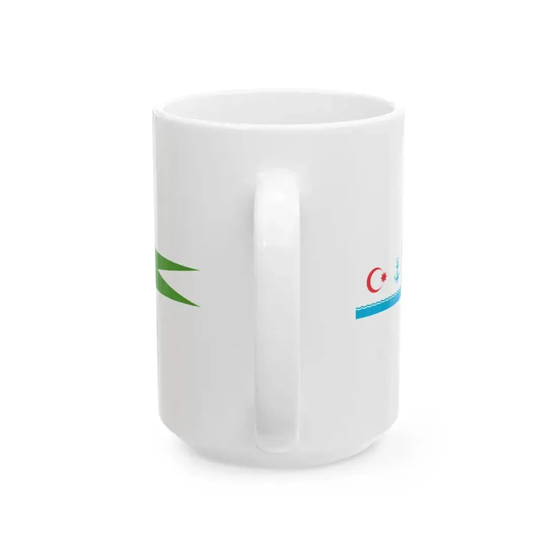 Masthead Pennant of the Azerbaijan Border patrol vessels (Azerbaijan) White Coffee Mug - Go Mug Yourself