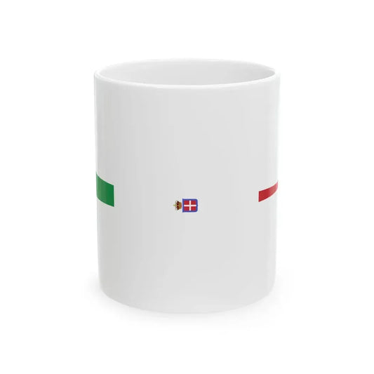 Masthead pennant of the Kingdom of Italy (Italy) White Coffee Mug 11oz - Go Mug Yourself