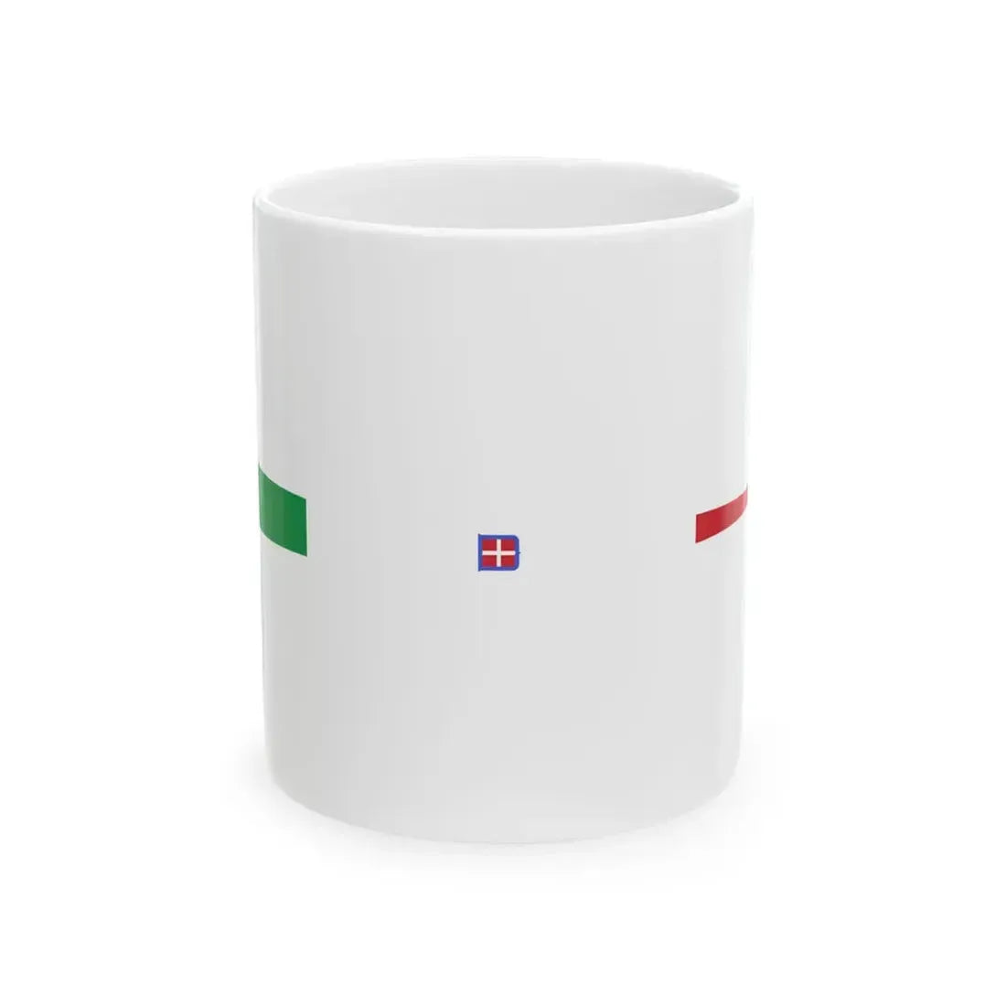 Masthead pennant of the Kingdom of Italy without crown (Italy) White Coffee Mug 11oz - Go Mug Yourself