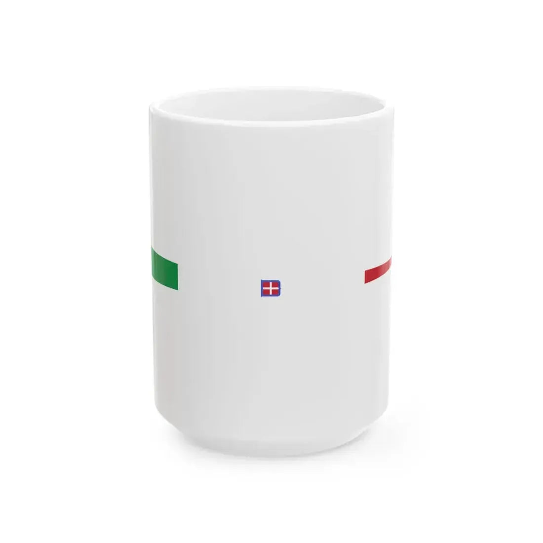 Masthead pennant of the Kingdom of Italy without crown (Italy) White Coffee Mug 15oz - Go Mug Yourself