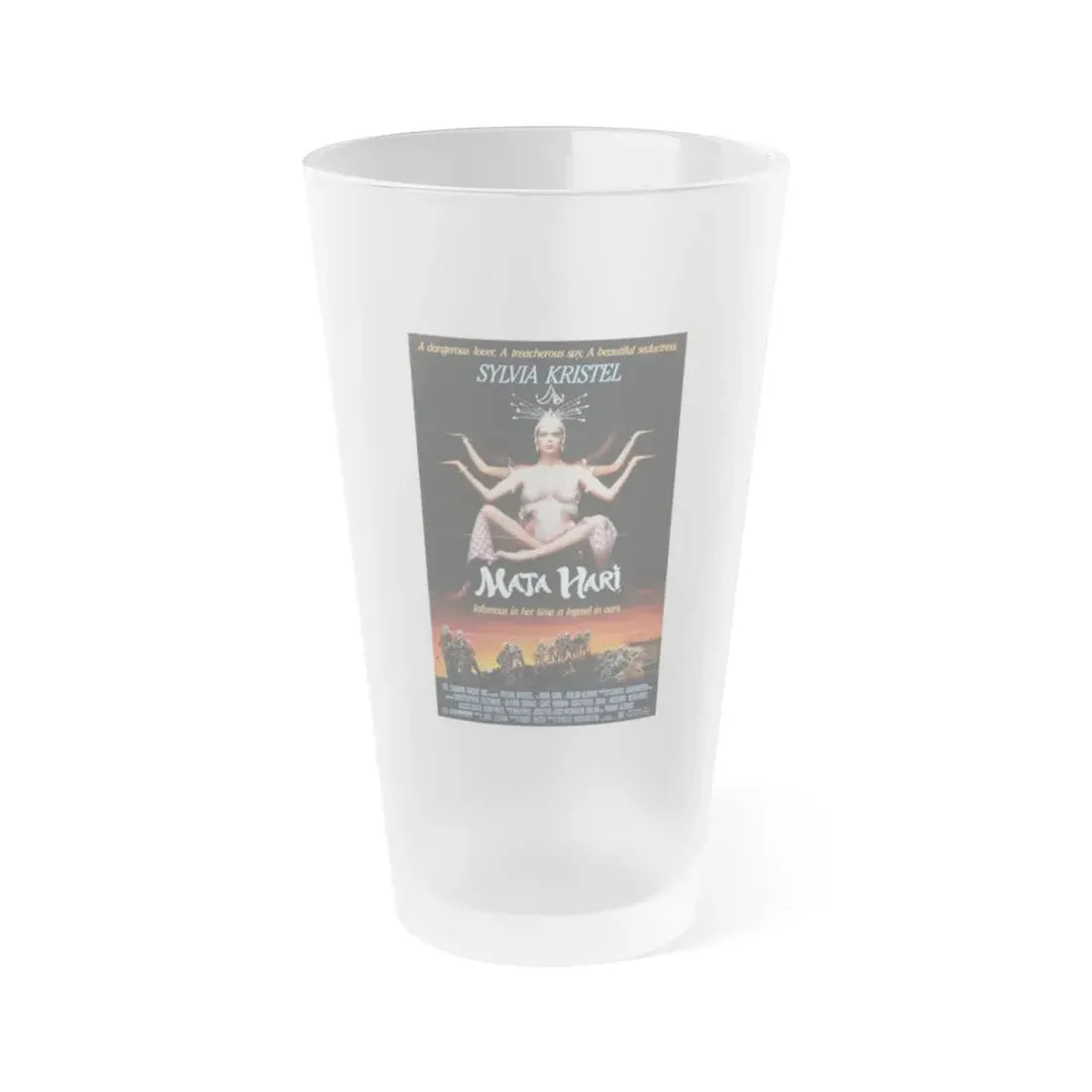 MATA HARI 1985 Movie Poster - Frosted Pint Glass 16oz 16oz Frosted - Go Mug Yourself