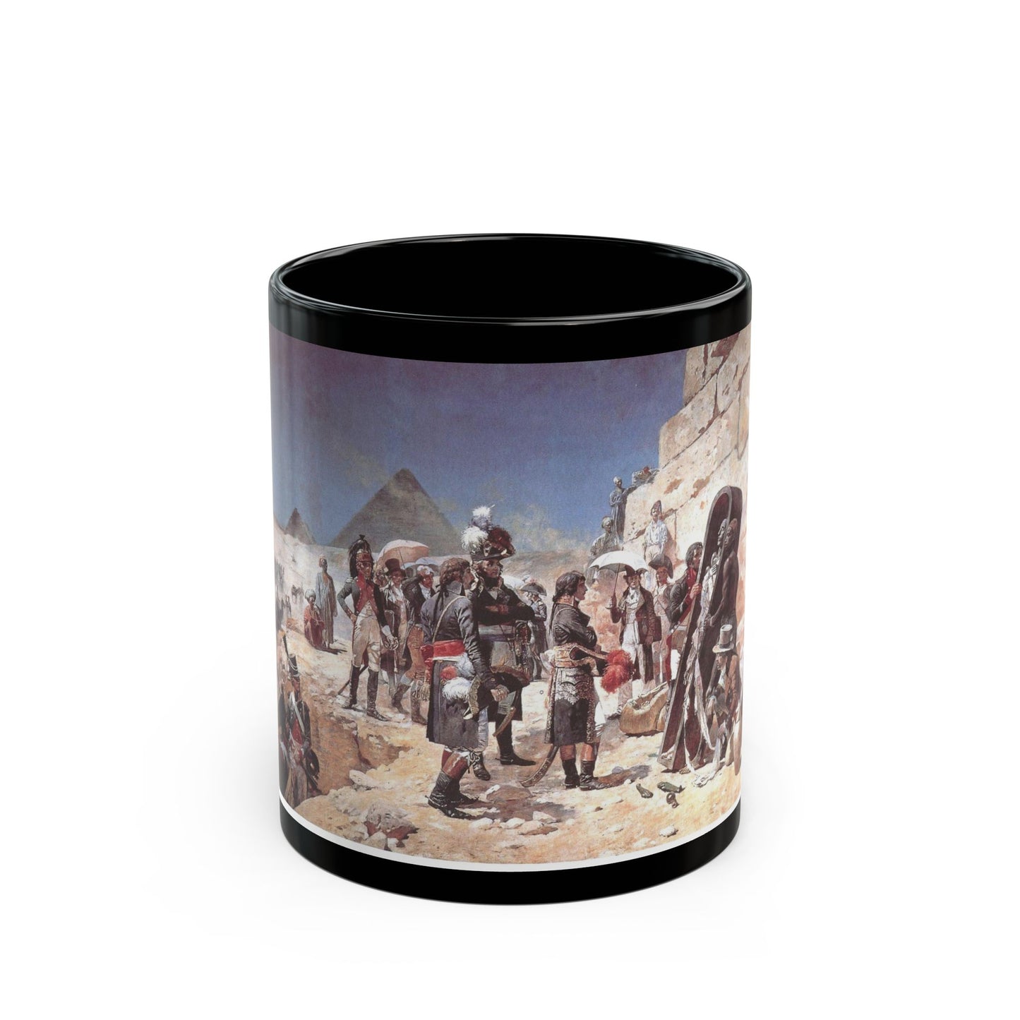 Maurice Orange (1867-1916) Bonaparte aux pyramides - Black Coffee Mug-11oz-Go Mug Yourself