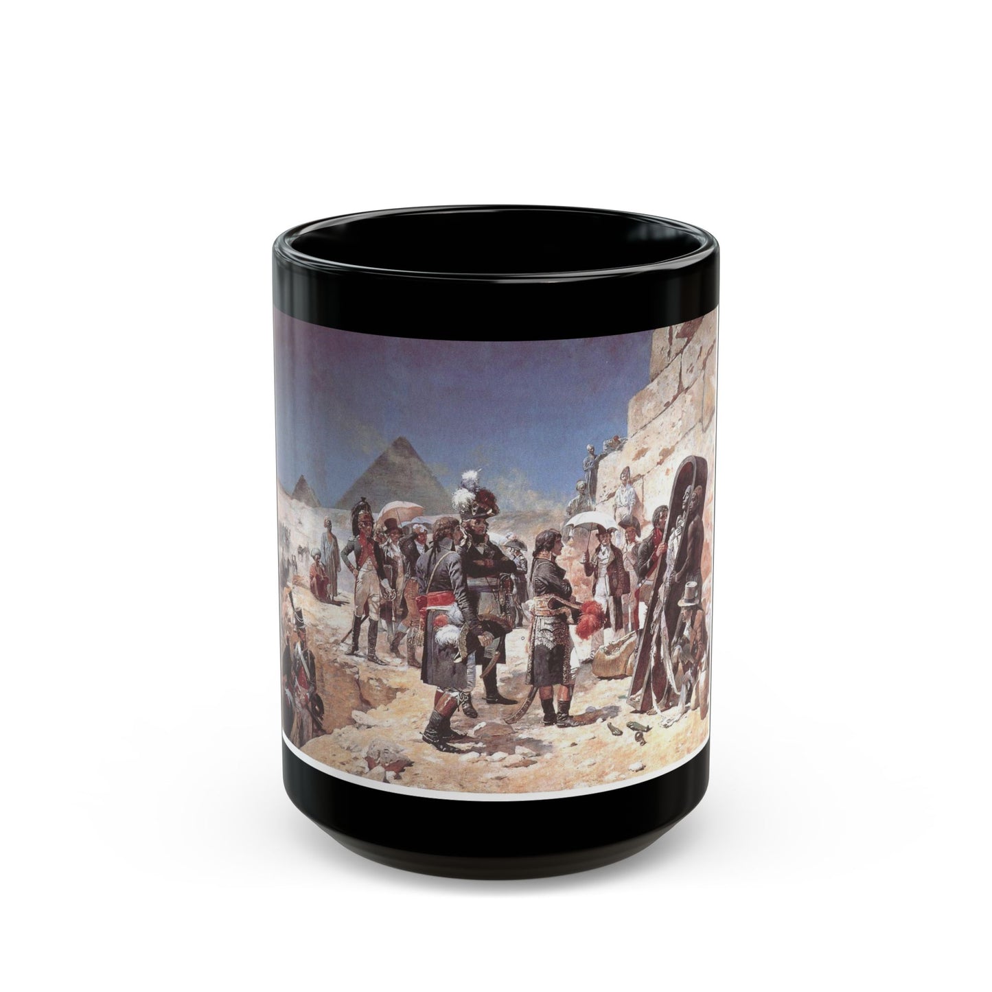 Maurice Orange (1867-1916) Bonaparte aux pyramides - Black Coffee Mug-15oz-Go Mug Yourself