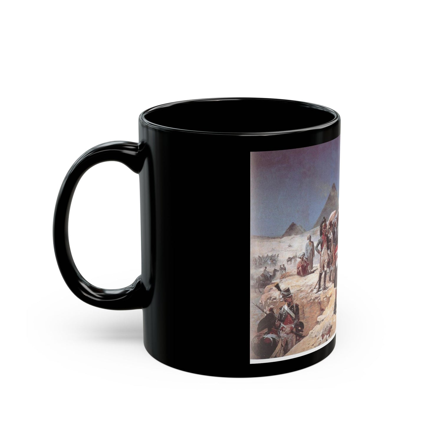 Maurice Orange (1867-1916) Bonaparte aux pyramides - Black Coffee Mug-Go Mug Yourself