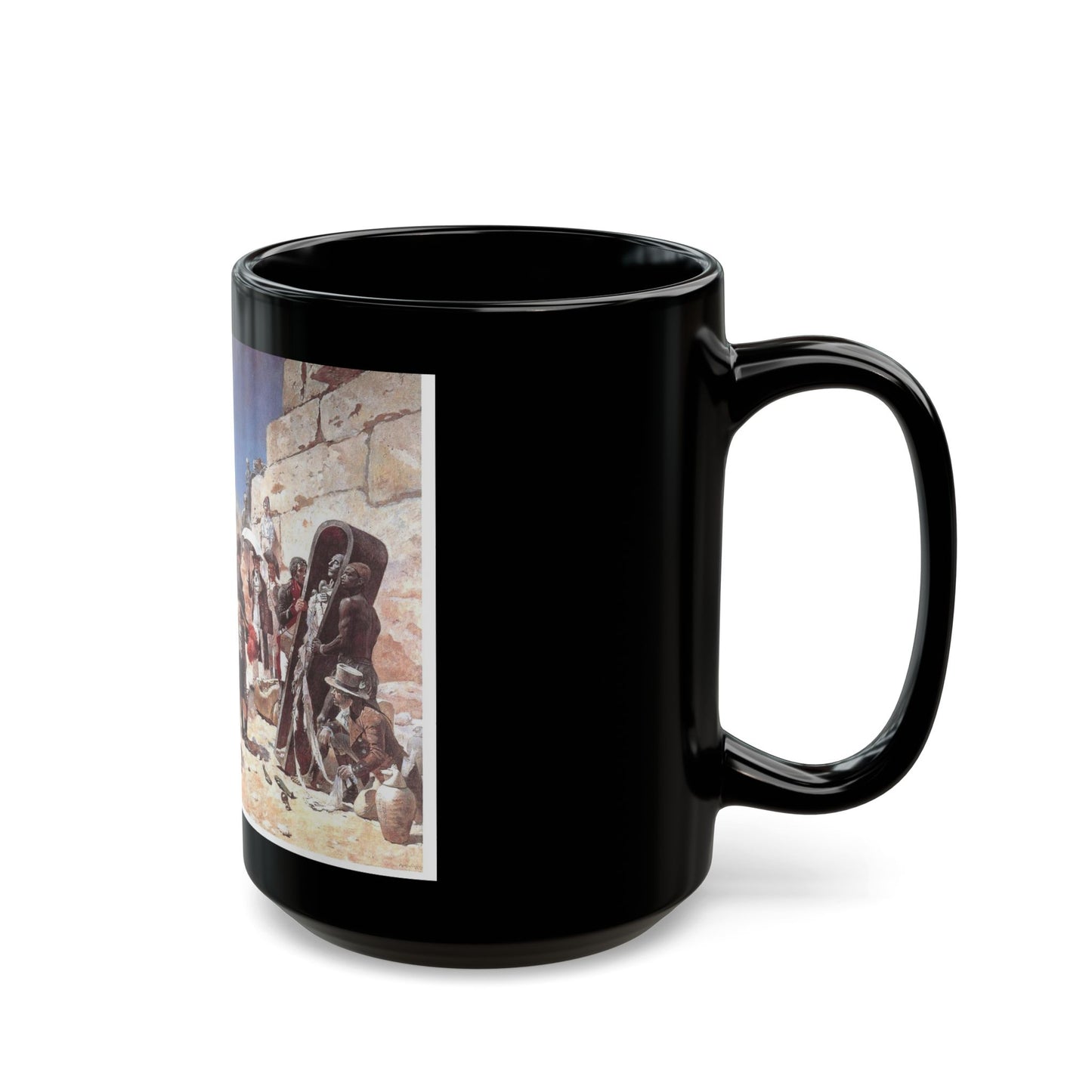 Maurice Orange (1867-1916) Bonaparte aux pyramides - Black Coffee Mug-Go Mug Yourself
