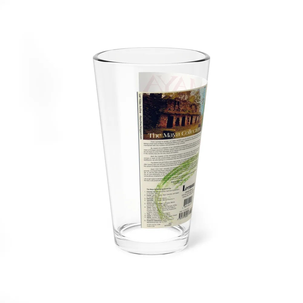 MAYA YAXCHILIAN CHIAPAS MEXICO (VHS COVER) Pint Glass 16oz - Go Mug Yourself