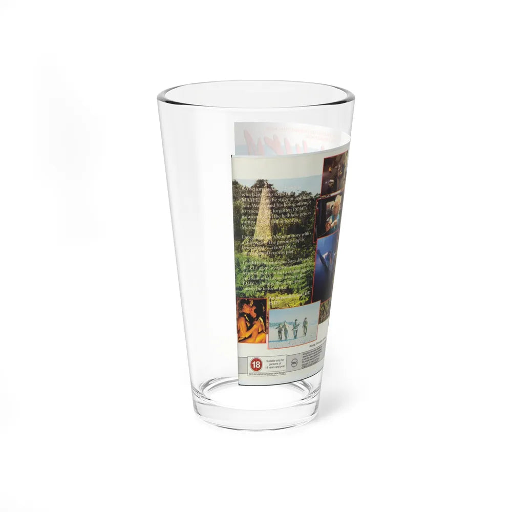 MAYHEM ACTION (VHS COVER) Pint Glass 16oz - Go Mug Yourself